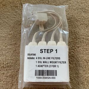 4 DSL In-Line Filters With 2 For 1 Adapter *New*